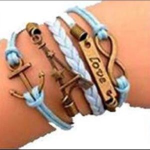 Leather Infinity Braided Bracelet